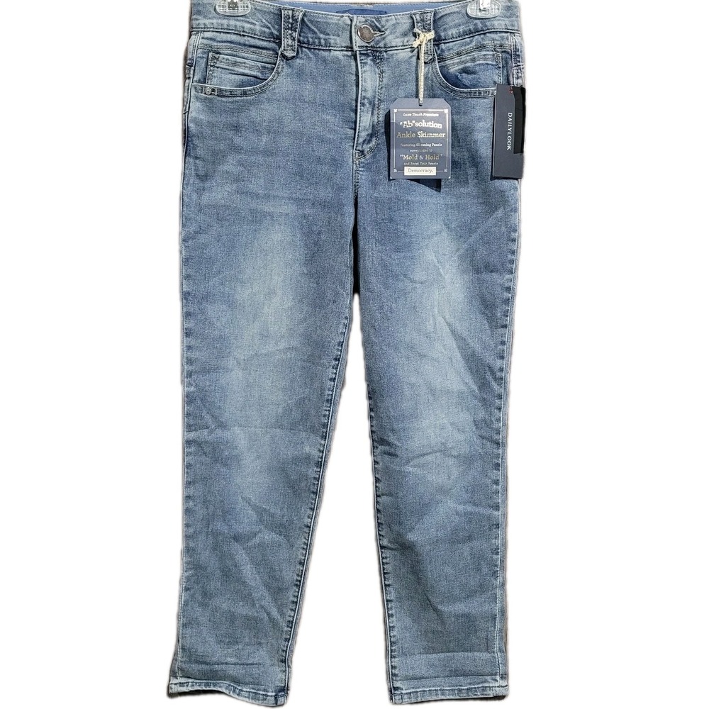 Democracy "Ab"solution Ankle Skimmer Jeans 10x26.5 Tummy Control Elastic Waist